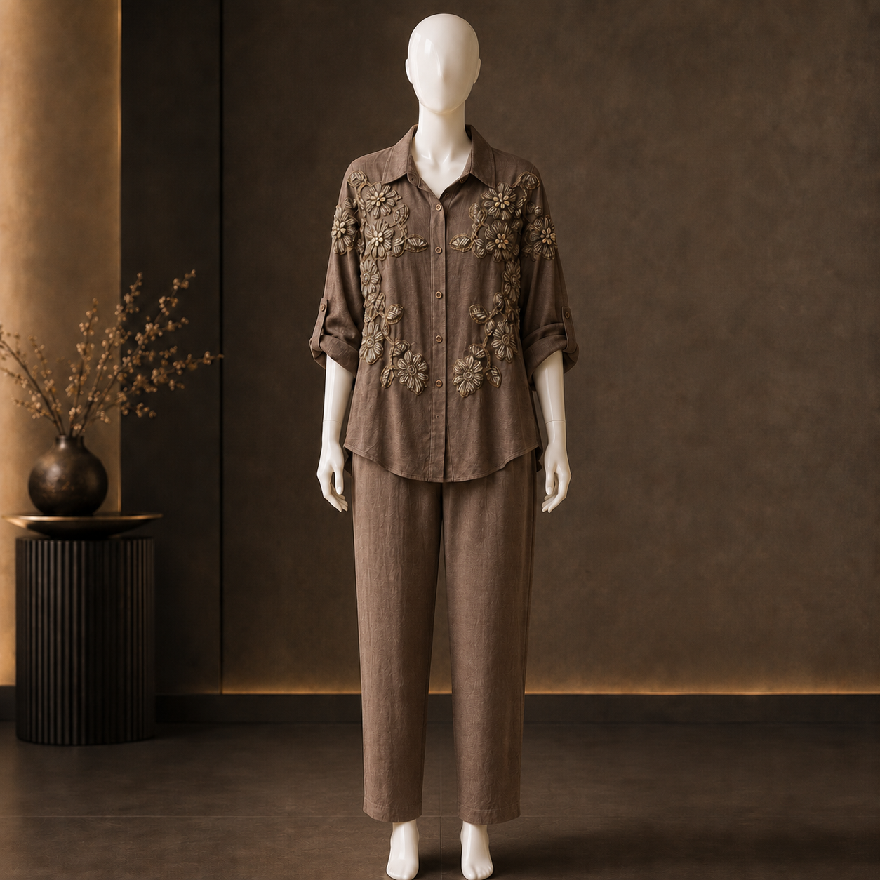 Velora Embroidery Co-ord Set