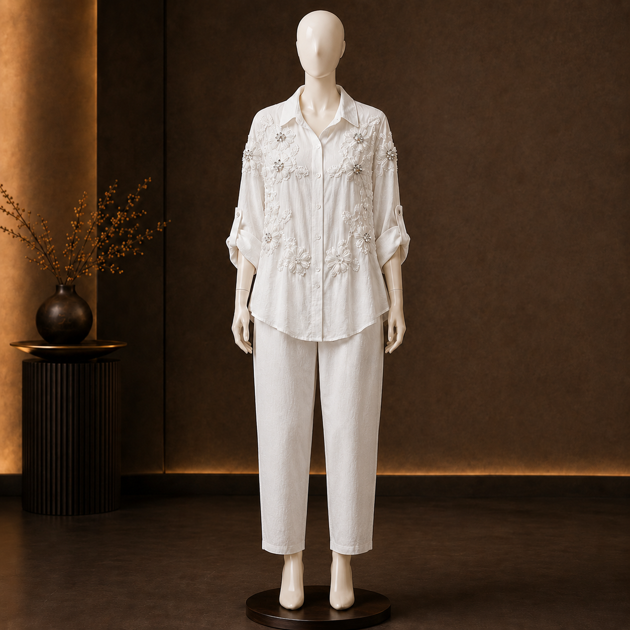 Velora Embroidery Co-ord Set