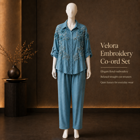 Velora Embroidery Co-ord Set
