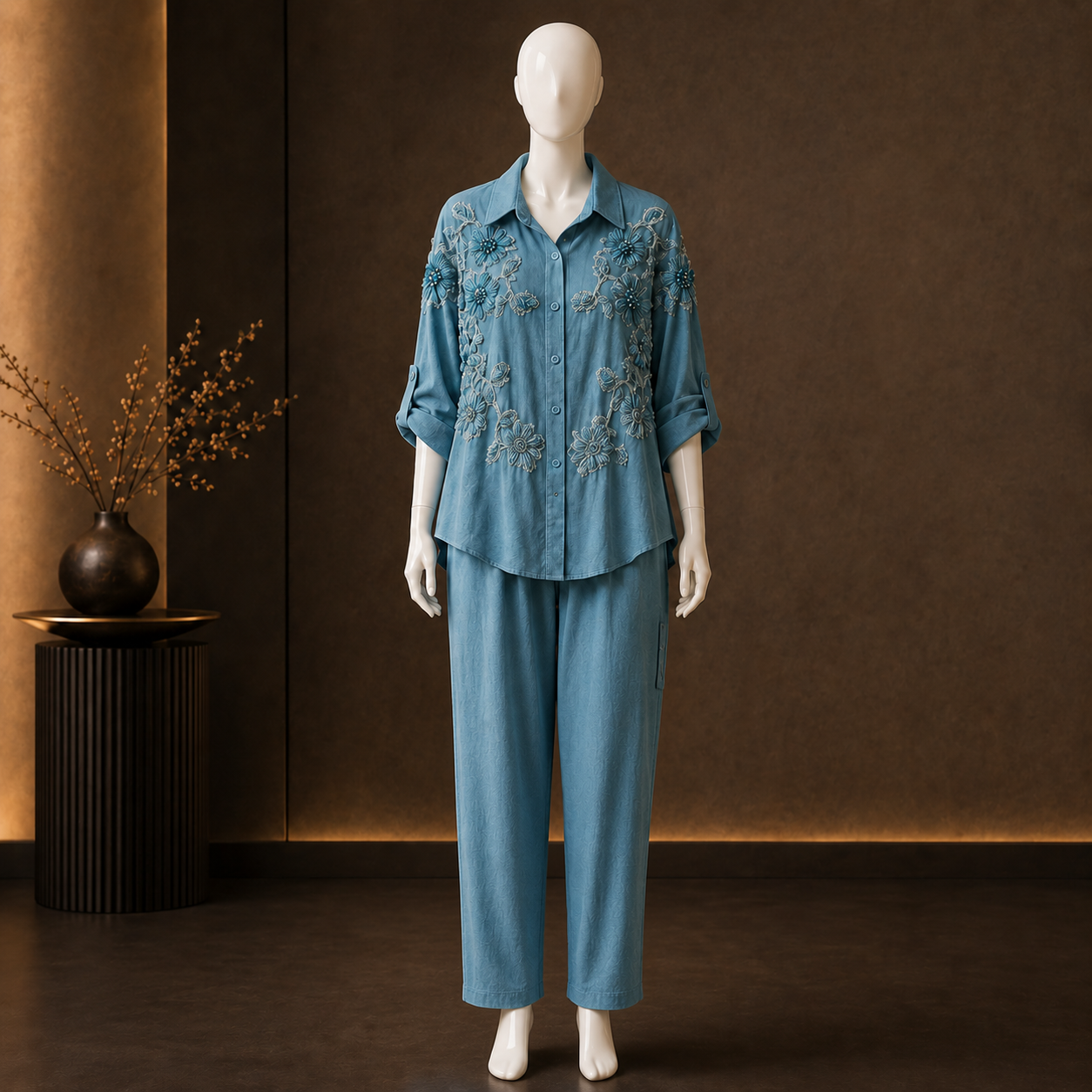 Velora Embroidery Co-ord Set