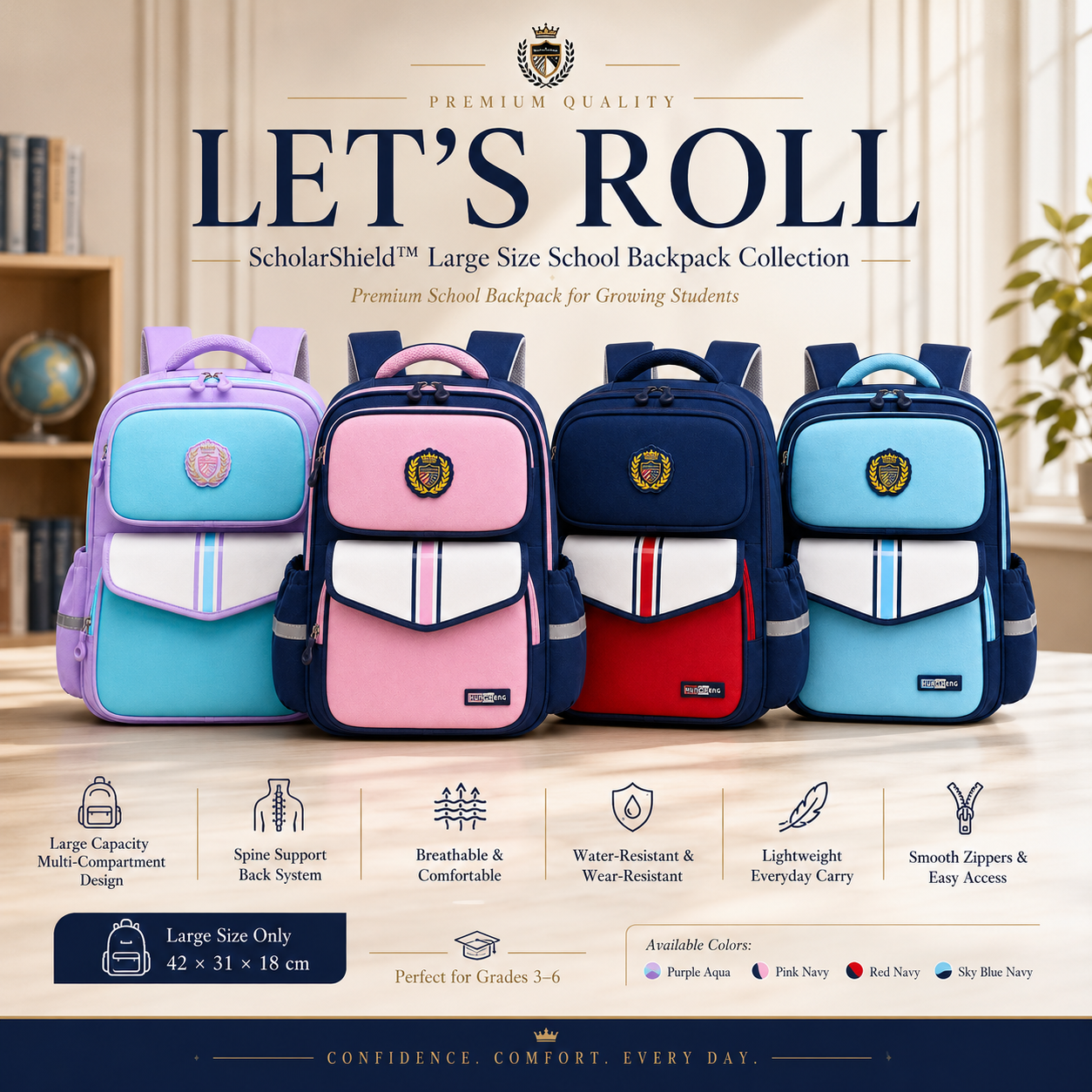 ScholarShield SpineCare School Backpack