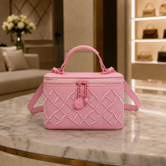 Embroidery Virelle Fleur Luxe Vanity Bag