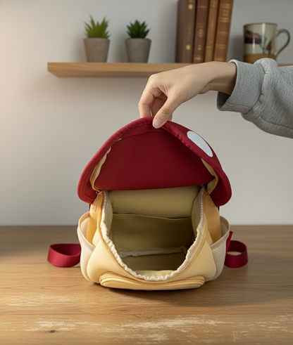 Mini Mushroom Kids Backpack – Lightweight Corduroy School Bag (Unisex)