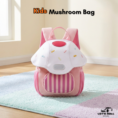 Mini Mushroom Kids Backpack – Lightweight Corduroy School Bag (Unisex)