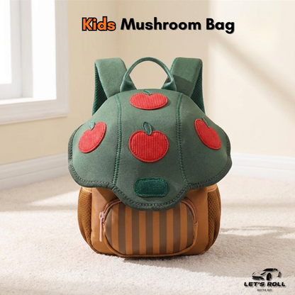 Mini Mushroom Kids Backpack – Lightweight Corduroy School Bag (Unisex)