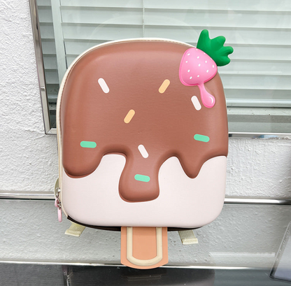 3D Ice Cream Melting Design Kids Backpack – Lightweight Kindergarten & School Bag (Unisex)