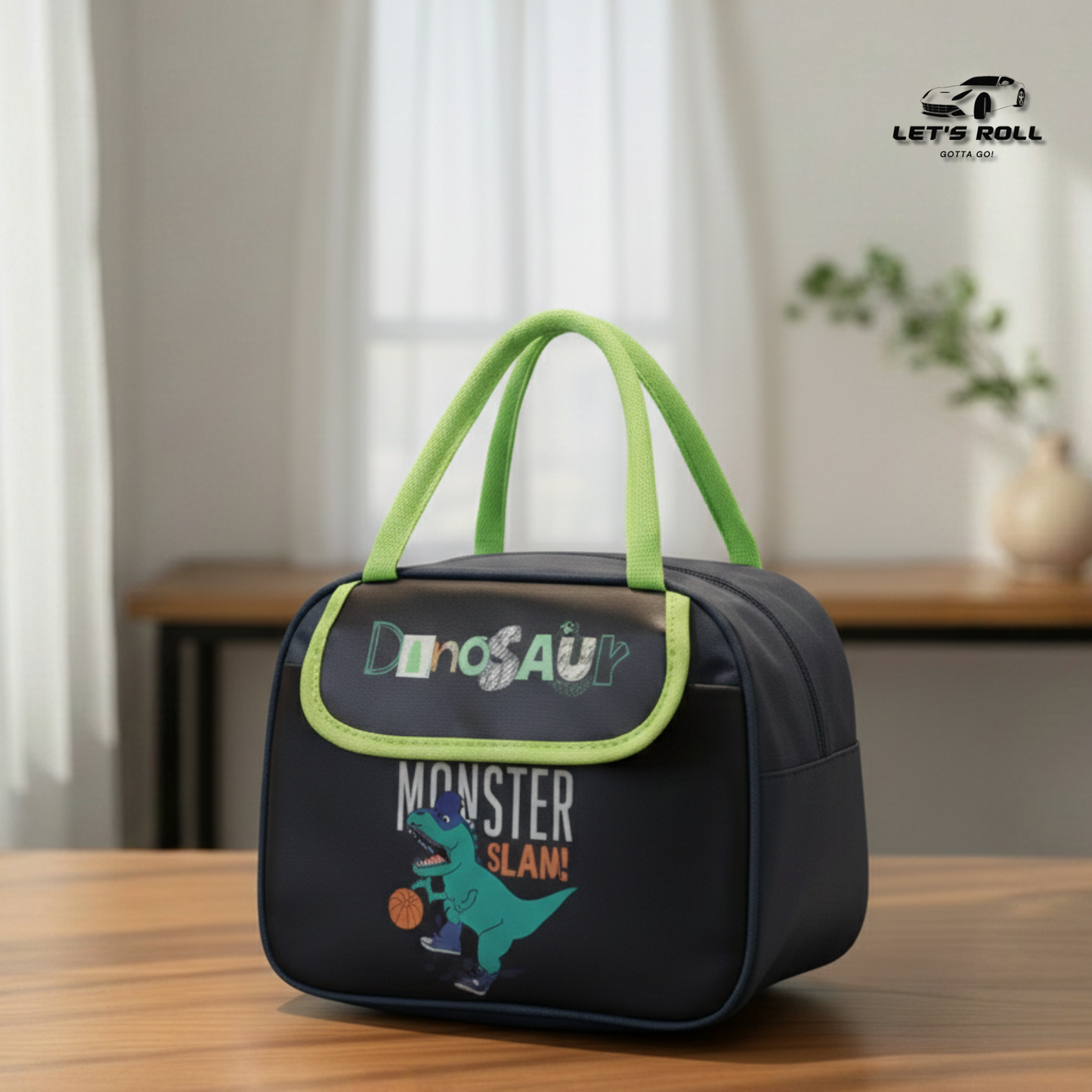 Kids Dinosaur Lunch Bag | Insulated Food Carry Bag | Waterproof & Lightweight | Unisex
