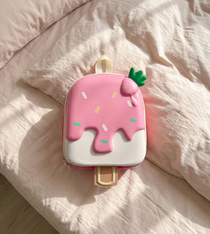 3D Ice Cream Melting Design Kids Backpack – Lightweight Kindergarten & School Bag (Unisex)