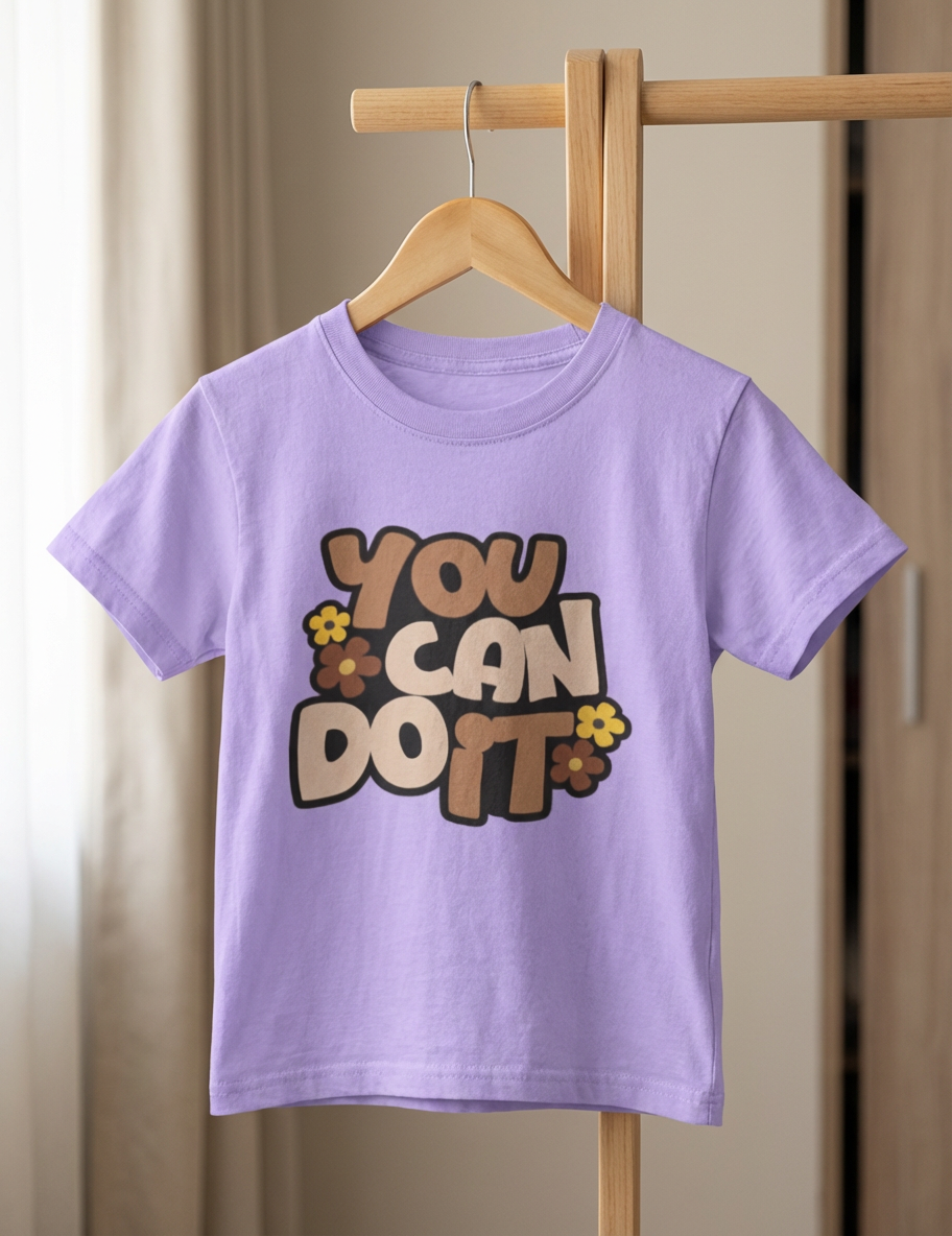 You Can Do It Kids T-Shirt – Pure Cotton Soft Comfort Tee for Boys & Girls