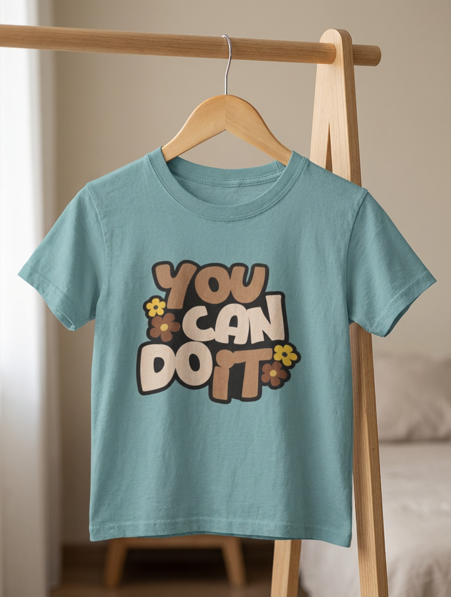 You Can Do It Kids T-Shirt – Pure Cotton Soft Comfort Tee for Boys & Girls