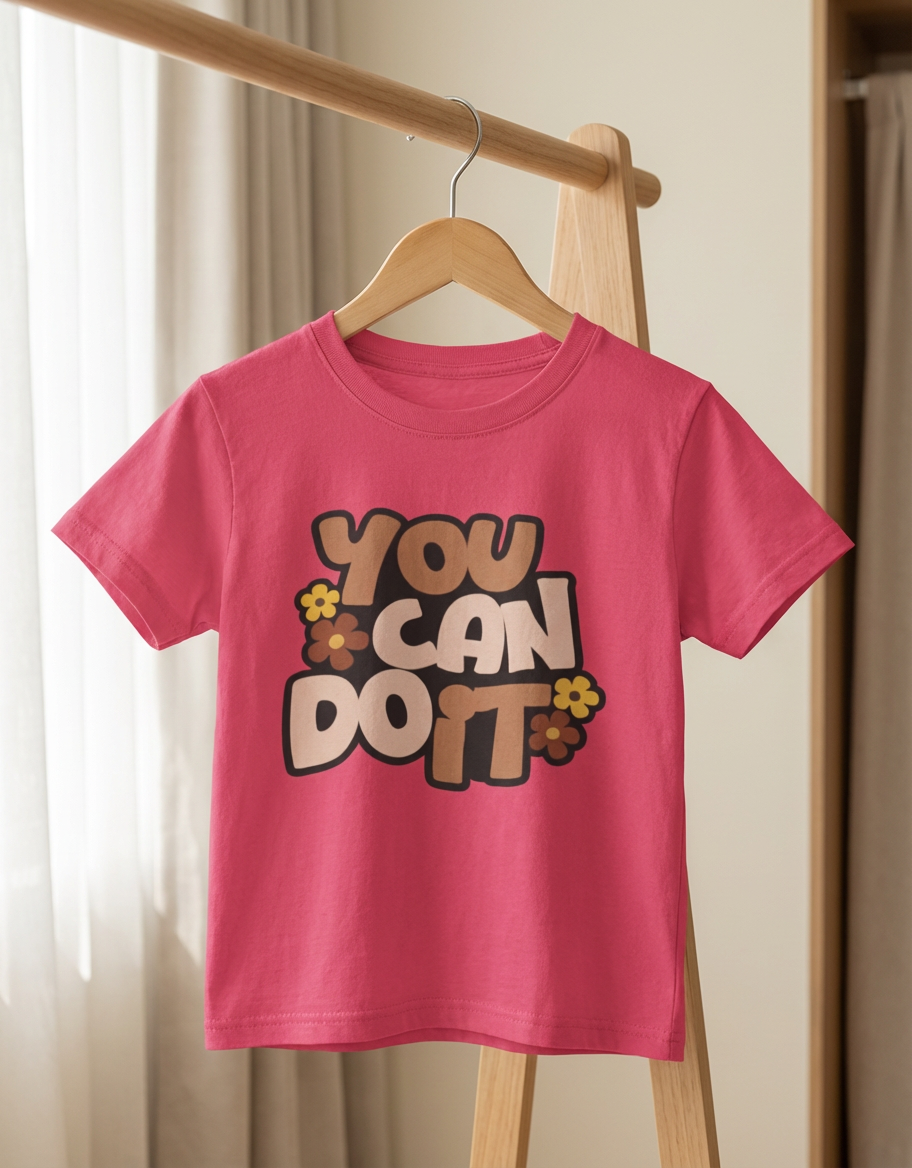 You Can Do It Kids T-Shirt – Pure Cotton Soft Comfort Tee for Boys & Girls