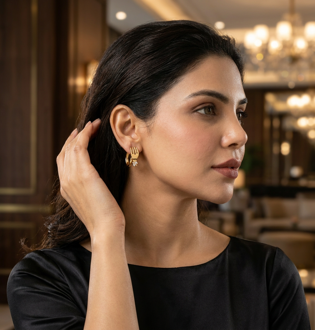 The Uncommon Table — Pearl & Cutlery Layered Jewelry Set