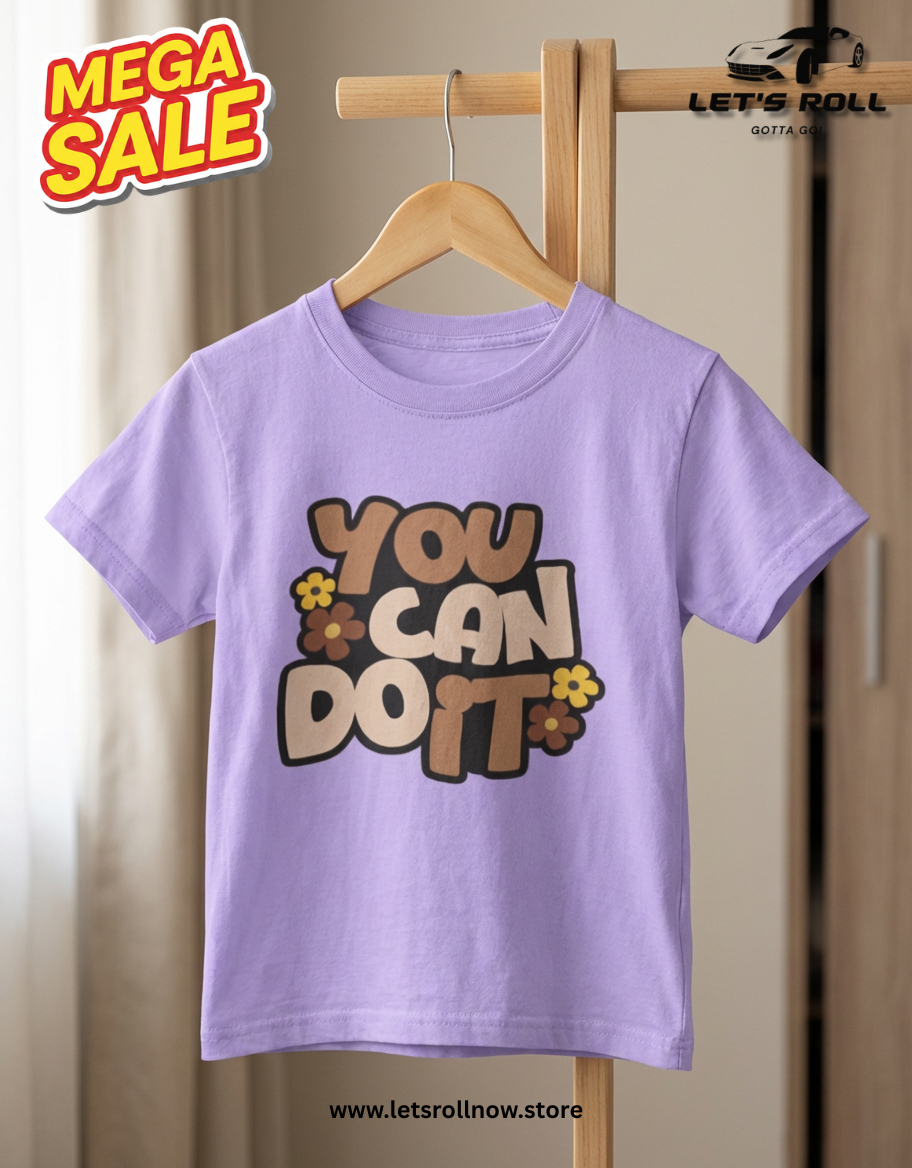 You Can Do It Kids T-Shirt – Pure Cotton Soft Comfort Tee for Boys & Girls